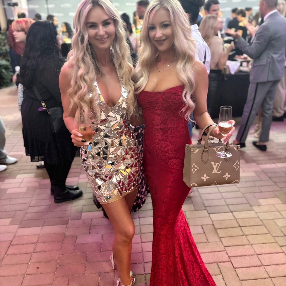 Windsor Red Lace Maxi Dress